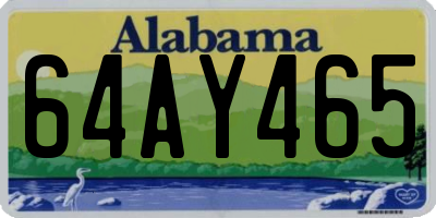 AL license plate 64AY465
