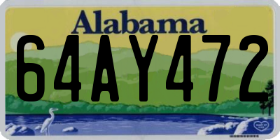 AL license plate 64AY472