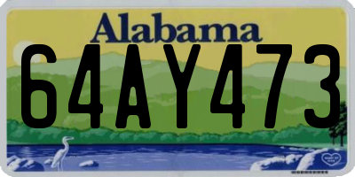AL license plate 64AY473