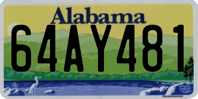 AL license plate 64AY481
