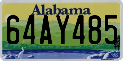 AL license plate 64AY485