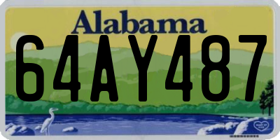 AL license plate 64AY487
