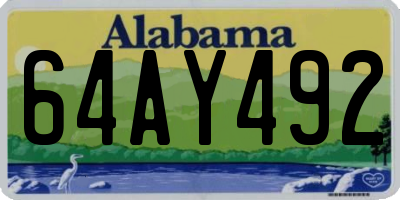 AL license plate 64AY492