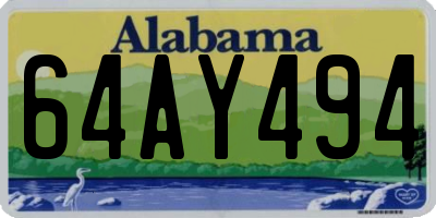 AL license plate 64AY494