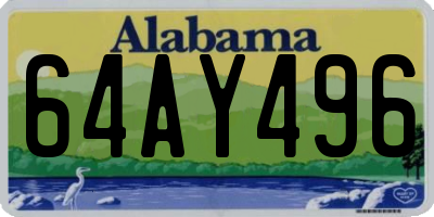 AL license plate 64AY496