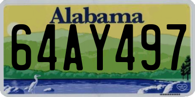 AL license plate 64AY497