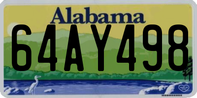 AL license plate 64AY498