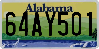 AL license plate 64AY501