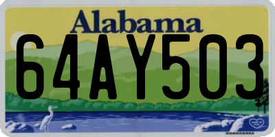 AL license plate 64AY503