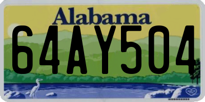 AL license plate 64AY504