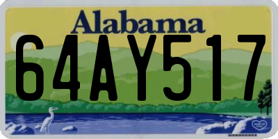 AL license plate 64AY517