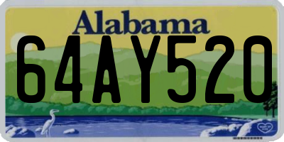 AL license plate 64AY520