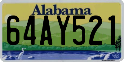 AL license plate 64AY521