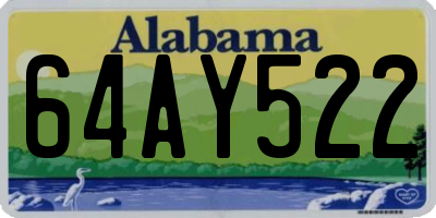 AL license plate 64AY522