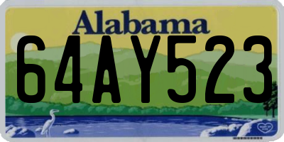 AL license plate 64AY523