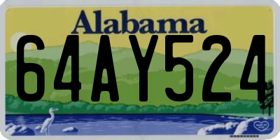 AL license plate 64AY524