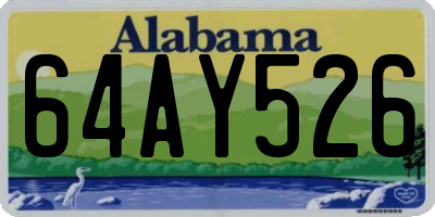AL license plate 64AY526