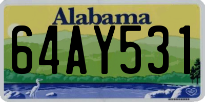 AL license plate 64AY531