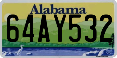 AL license plate 64AY532