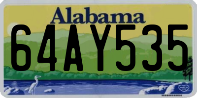 AL license plate 64AY535