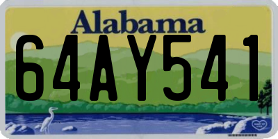 AL license plate 64AY541