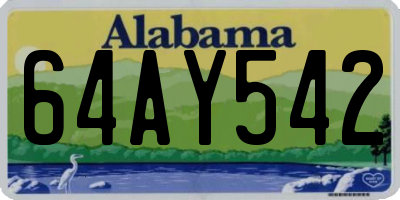 AL license plate 64AY542