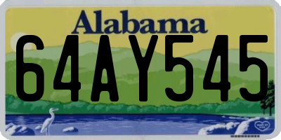 AL license plate 64AY545