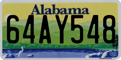 AL license plate 64AY548