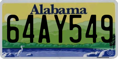 AL license plate 64AY549
