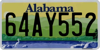 AL license plate 64AY552