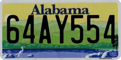 AL license plate 64AY554