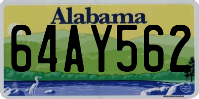 AL license plate 64AY562