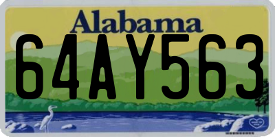 AL license plate 64AY563