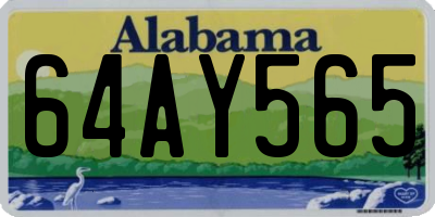 AL license plate 64AY565