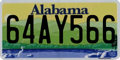 AL license plate 64AY566