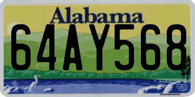 AL license plate 64AY568