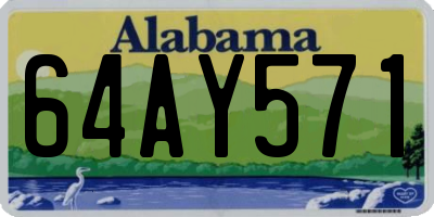 AL license plate 64AY571