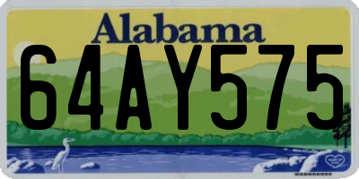 AL license plate 64AY575