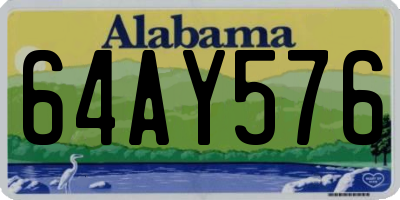 AL license plate 64AY576