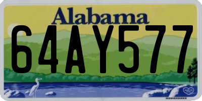 AL license plate 64AY577
