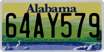 AL license plate 64AY579