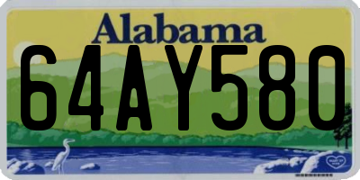 AL license plate 64AY580