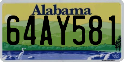 AL license plate 64AY581