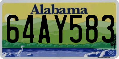 AL license plate 64AY583