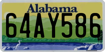 AL license plate 64AY586