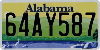 AL license plate 64AY587