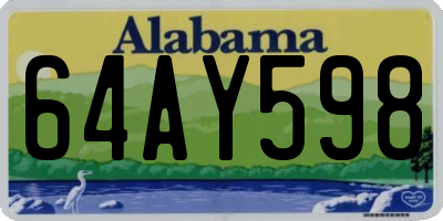 AL license plate 64AY598