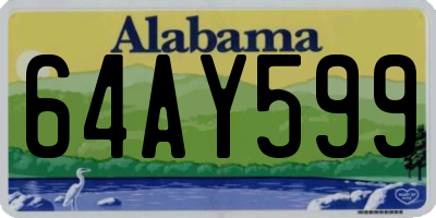 AL license plate 64AY599