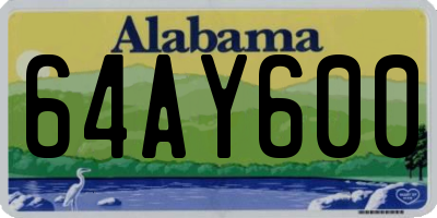 AL license plate 64AY600