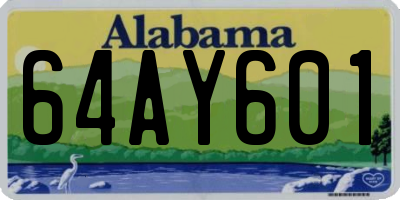 AL license plate 64AY601